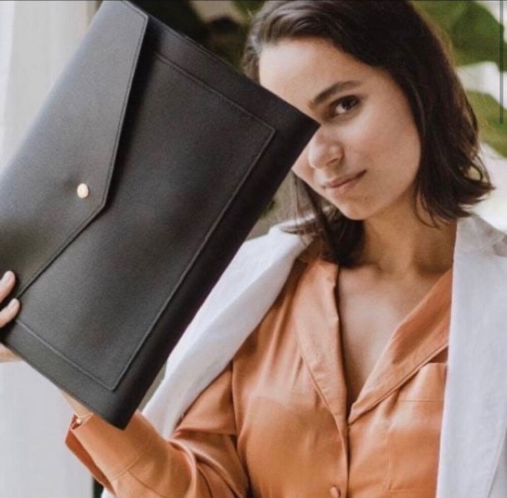Glass Ladder & Co The Megan Clutch Black Organizer Career Travel